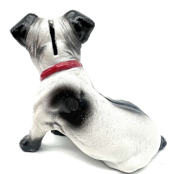 Vintage Cast Iron Hubley Boston Bull Dog Seated Terrier Still Penny Bank NICE - Picture 3 of 9